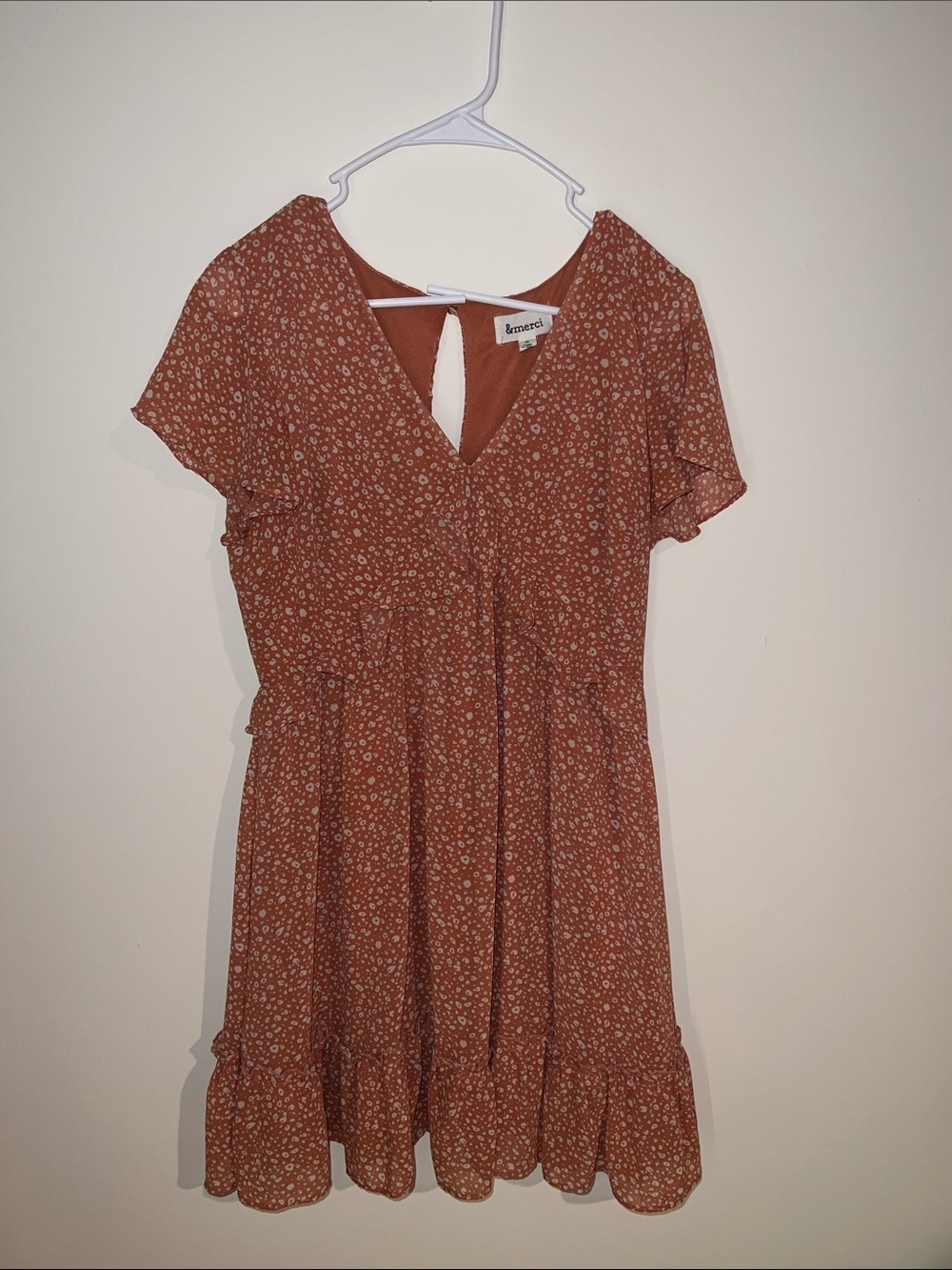 Pink Printed Mini Dress